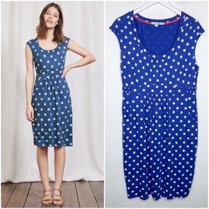 Boden Casual Weekend Jersey Dress Polka Dot 12L